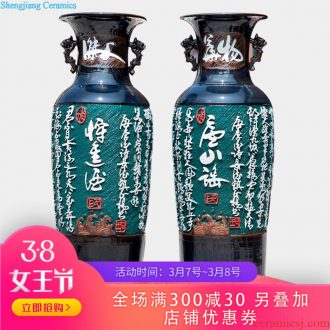 461 jingdezhen ceramic vase landing place China red yellow blue black vase large sitting room