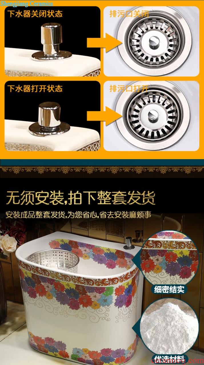 On the ceramic bowl square European art basin sink basin bathroom sinks counters are contracted household