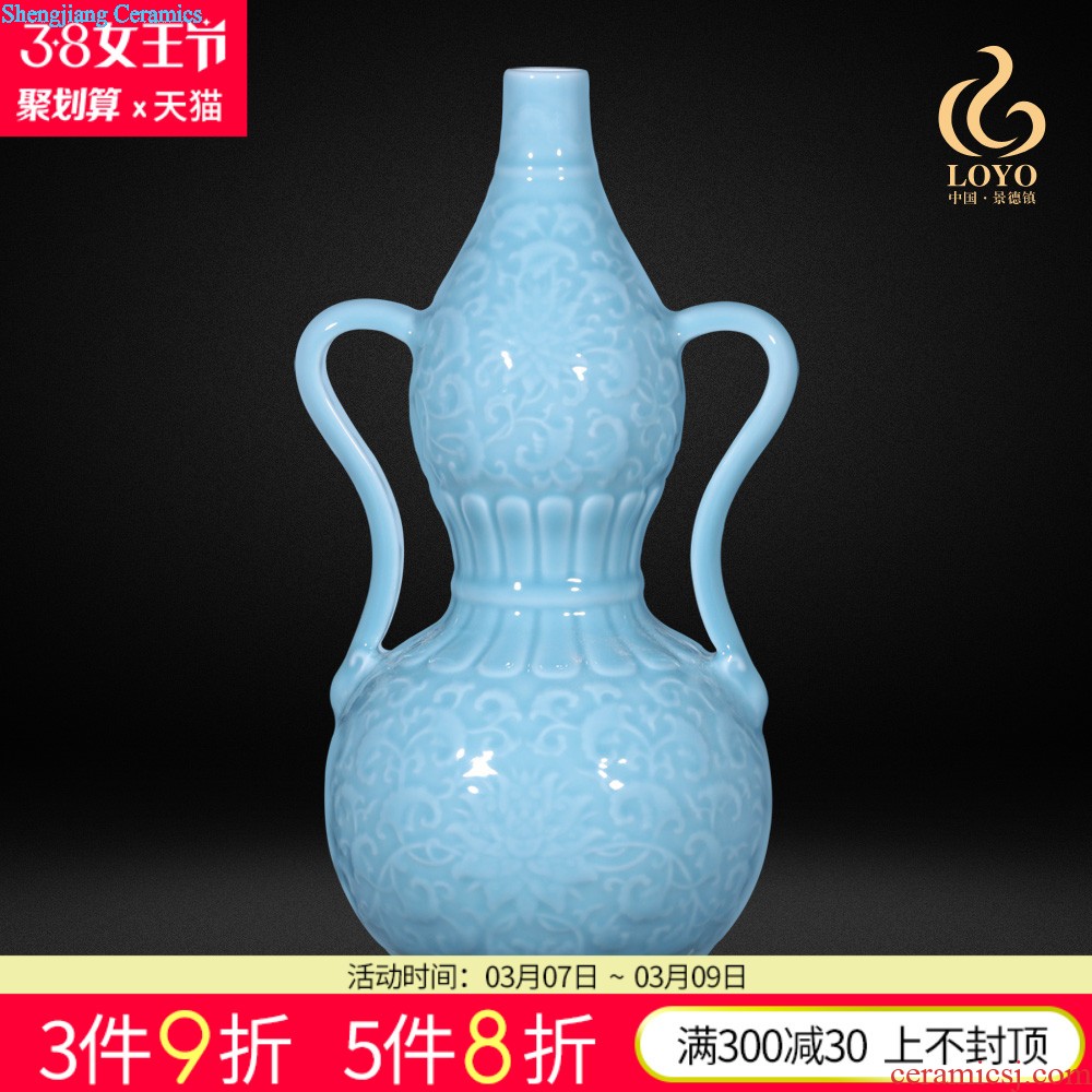 Jingdezhen ceramic vase furnishing articles imitation qing qianlong pastel dress on bottles of home sitting room adornment ornament