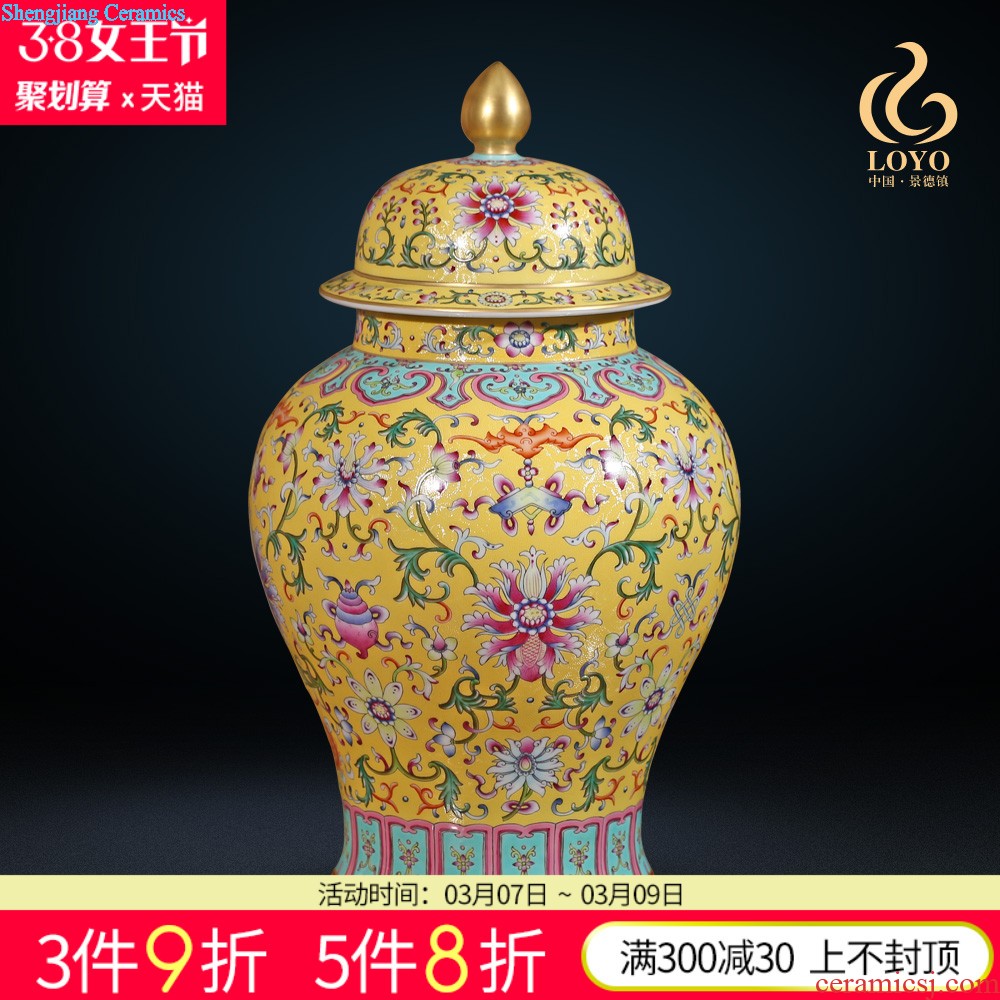 Jingdezhen ceramic furnishing articles hand-painted landscape with new Chinese style living room TV ark adornment handicraft porch