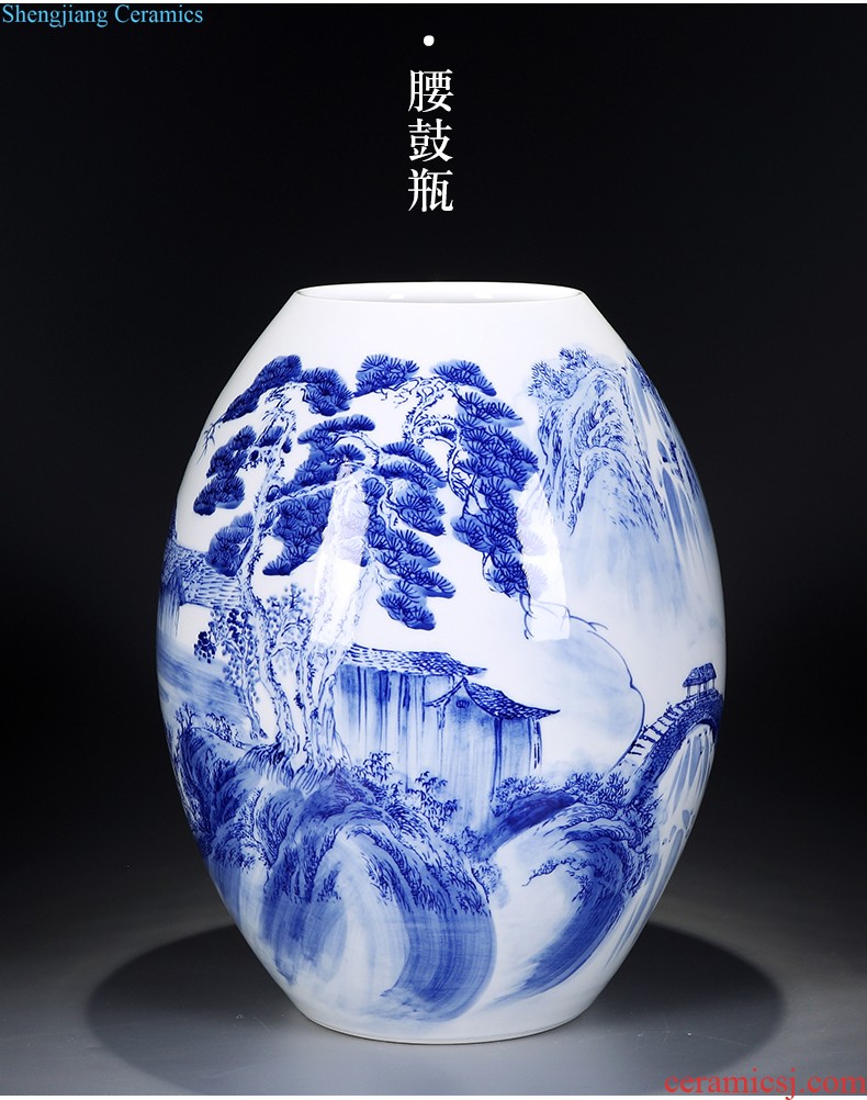 Jingdezhen ceramic vase furnishing articles flower vase creative contemporary and contracted decorate floret bottle frosted luminous porcelain