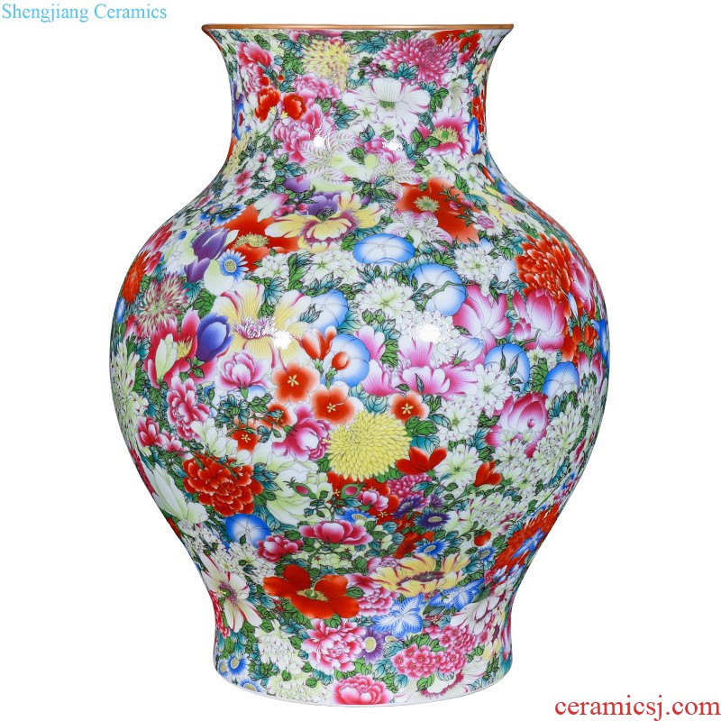 Jingdezhen blue and white youligong longfeng ceramics imitation qing qianlong vase sitting room of new Chinese style household adornment furnishing articles