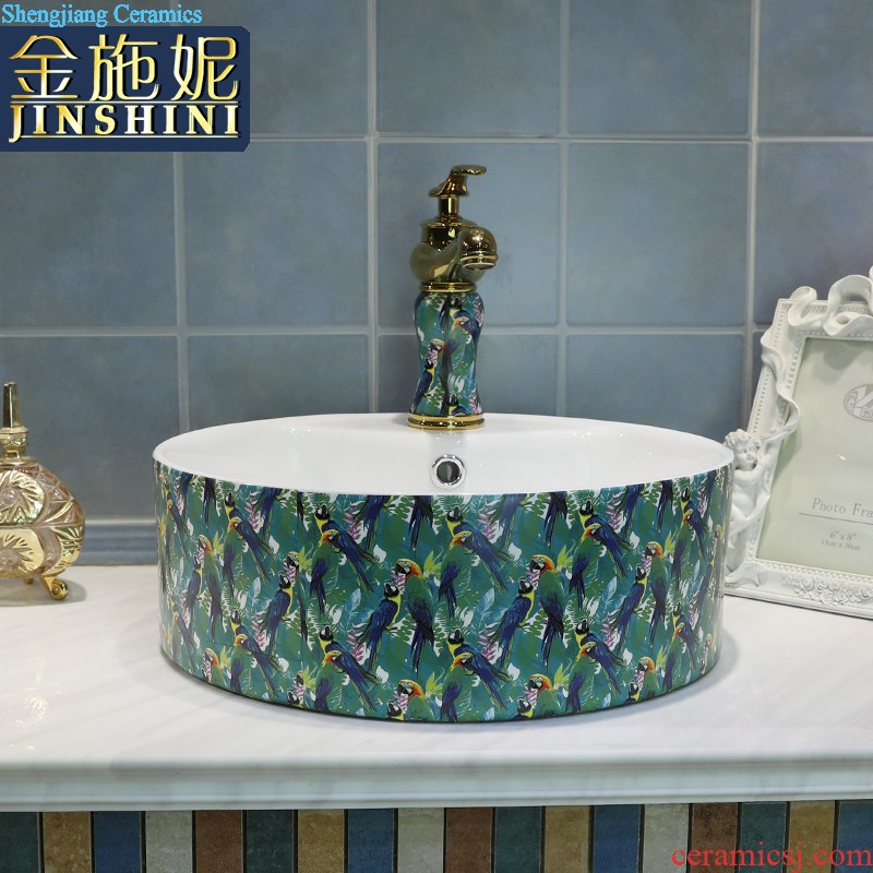 The stage basin oval sink small household toilet European art basin sinks ceramic wash basin