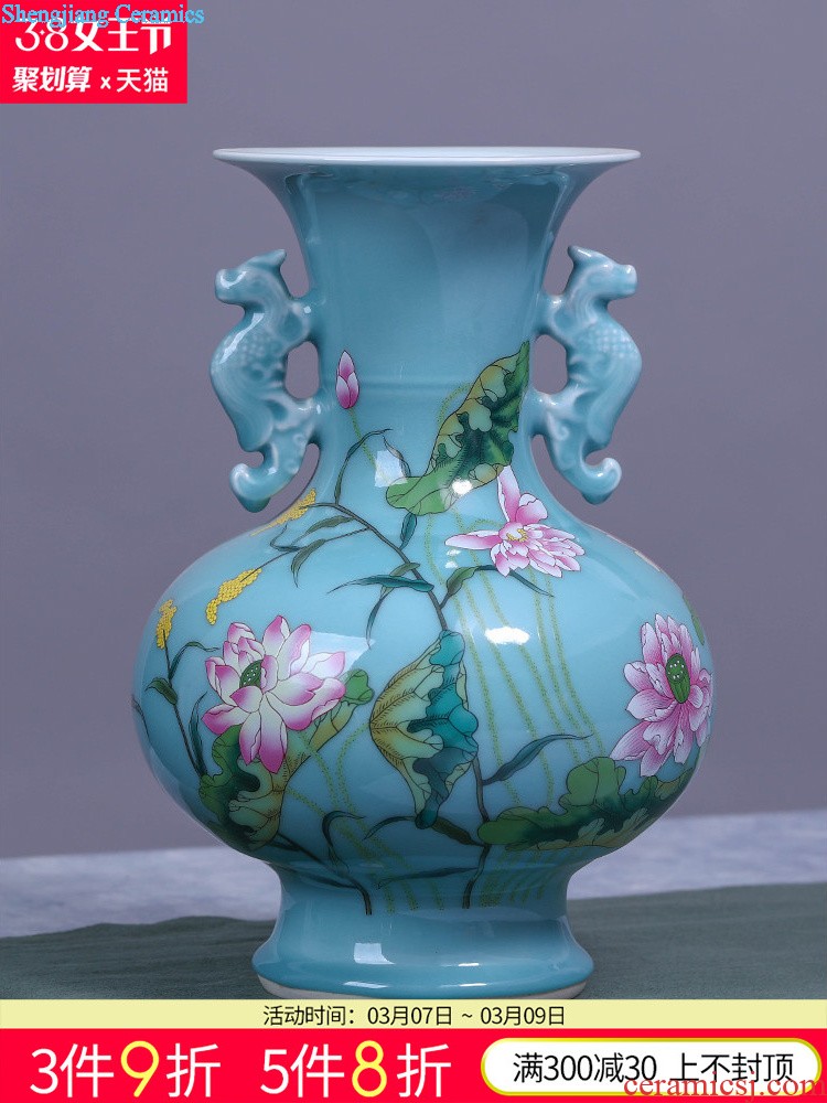 Jingdezhen ceramics hand-painted years more vases, flower arranging decorations furnishing articles household decoration decoration in the living room