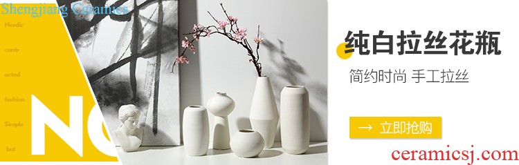 Ins Nordic face flower implement ceramic vases, flower arrangement sitting room studio art store home furnishing articles