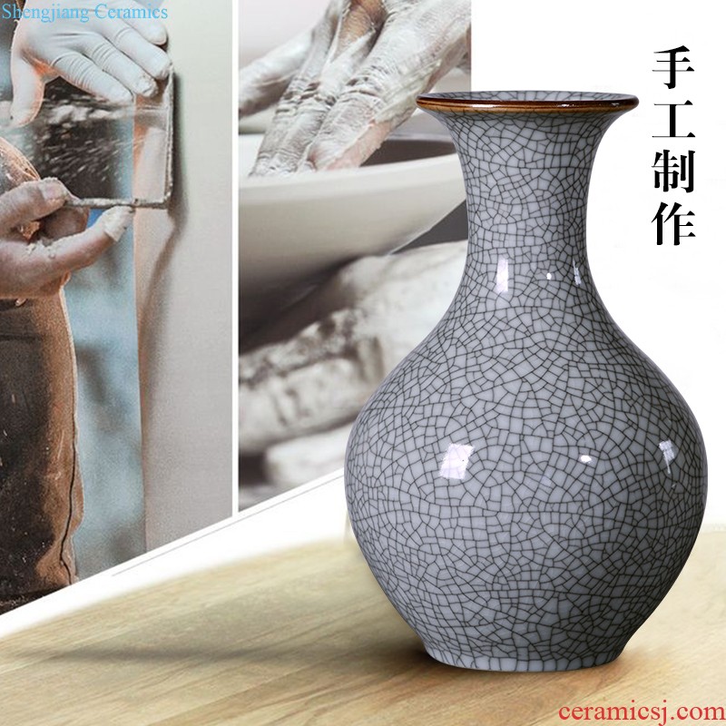 Jingdezhen ceramics vase hand-painted large quiver flower arranging new Chinese style household furnishing articles sitting room adornment porcelain