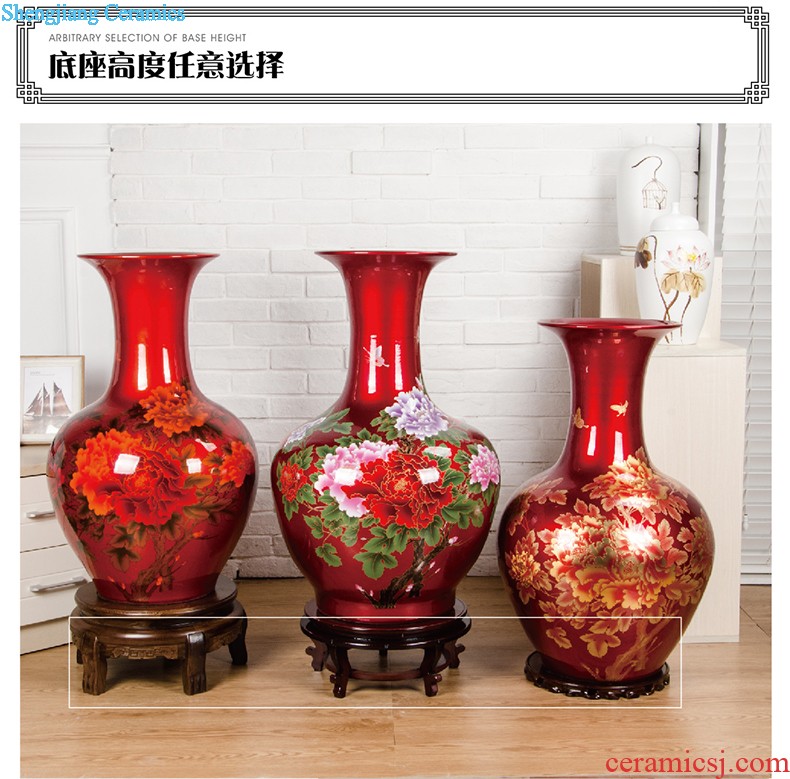 Jingdezhen ceramic antique color ink famous hand-painted vases bonanza Chinese style home sitting room adornment is placed