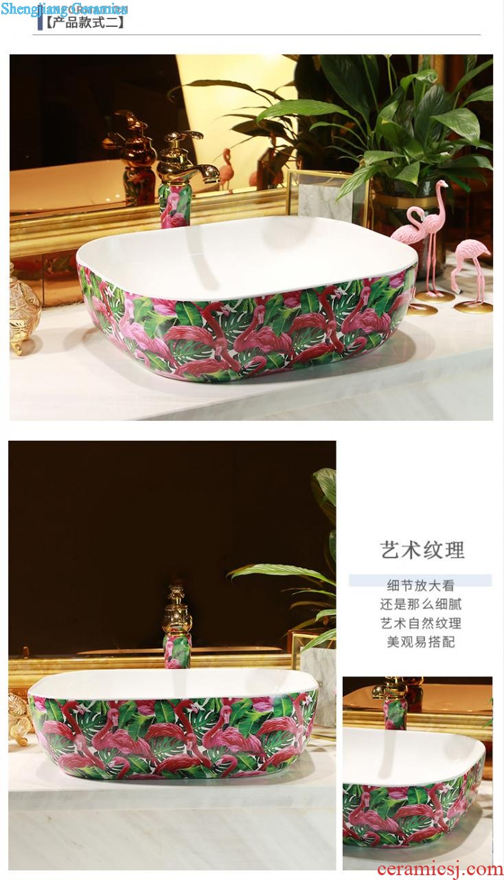 The stage basin circular lavatory Mediterranean ceramic lavabo oval European contracted and pure art basin basin