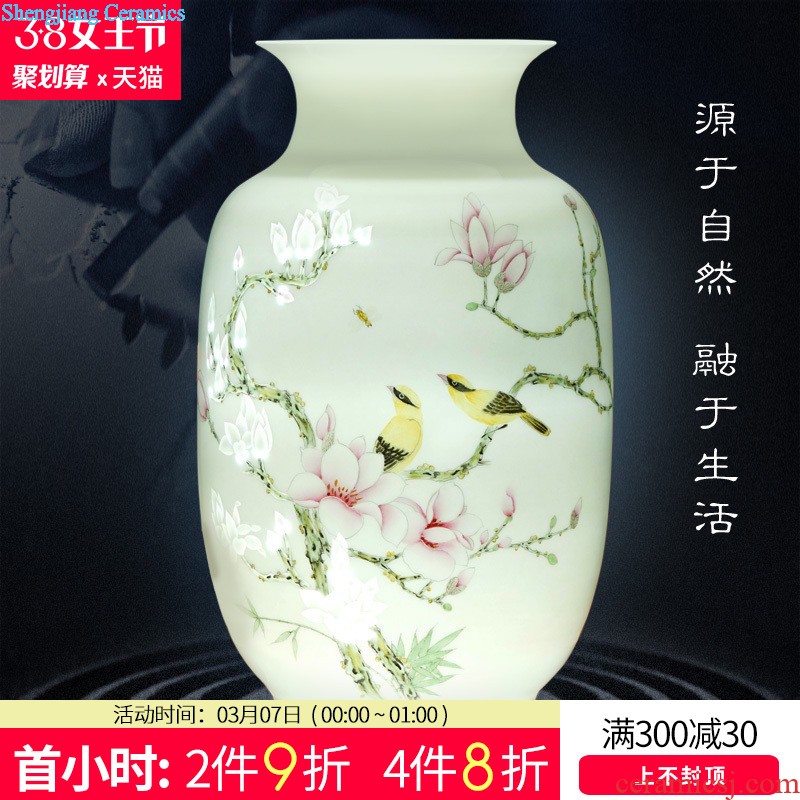 Jingdezhen ceramic hand-painted antique vase The bucket of floral organ The sitting room TV ark flower arranging mesa place ornament