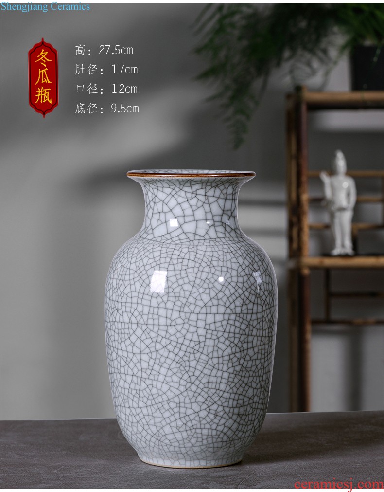 Jingdezhen ceramics vase hand-painted large quiver flower arranging new Chinese style household furnishing articles sitting room adornment porcelain