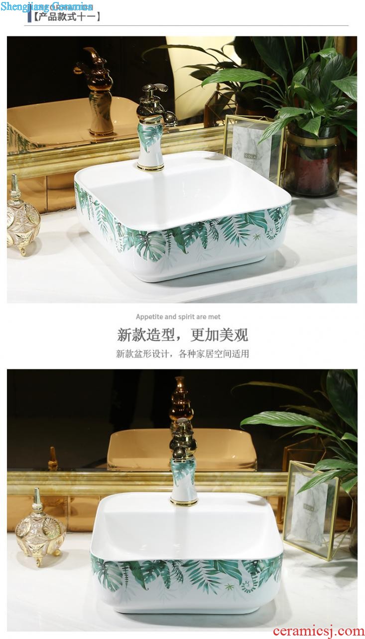 Jingdezhen square ceramic art basin stage basin of restoring ancient ways of household toilet lavabo ou wash basin