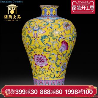 Jingdezhen ceramics imitation qing qianlong blue-and-white ssangyong bottle of new Chinese style household adornment flower arranging collection furnishing articles