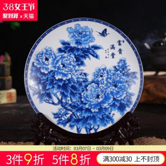 Blue and white porcelain of jingdezhen ceramics furnishing articles puer tea storage jar snack jars Home sitting room accessory products