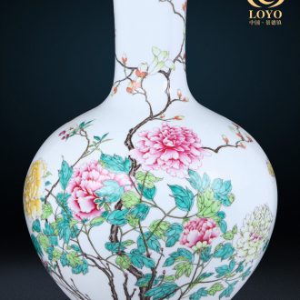 Jingdezhen ceramics imitation qing qianlong beaming plum colored enamel bottles of Chinese style household furnishing articles wedding gift