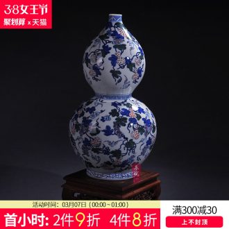 Jingdezhen ceramics vase hand-painted beauty jade Chinese style household adornment the sitting room TV ark furnishing articles