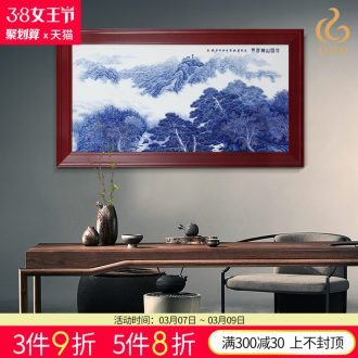 Jingdezhen ceramics hand-painted adornment picture sitting room porch background wall paintings of Chinese style household adornment that hang a picture