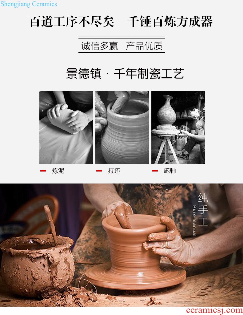 Jingdezhen ceramic vase furnishing articles flower vase creative contemporary and contracted decorate floret bottle frosted luminous porcelain