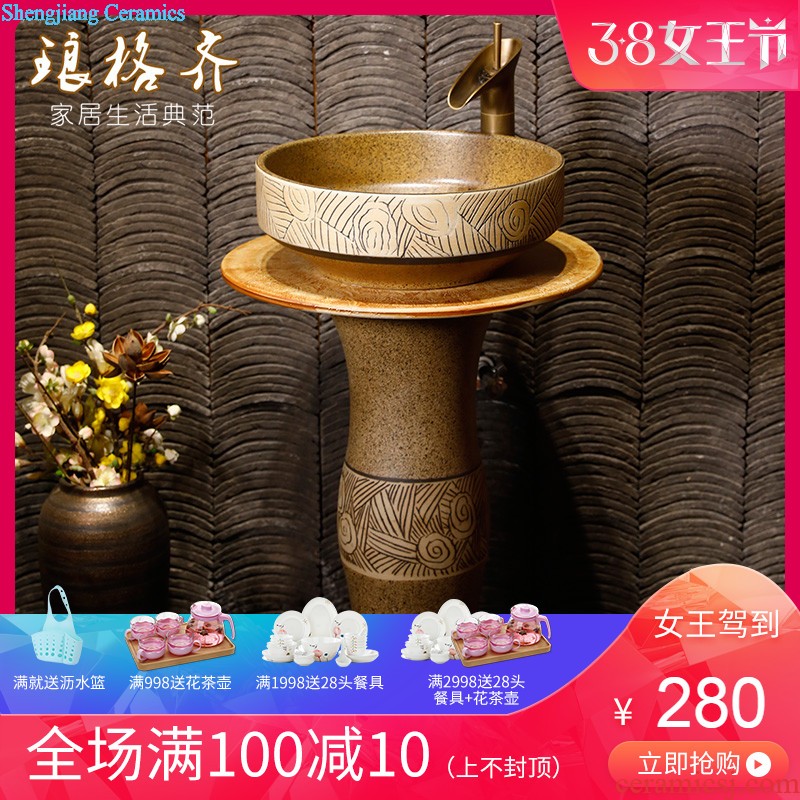 Vertical column column type lavatory body ceramic lavabo toilet basin basin, wash gargle console