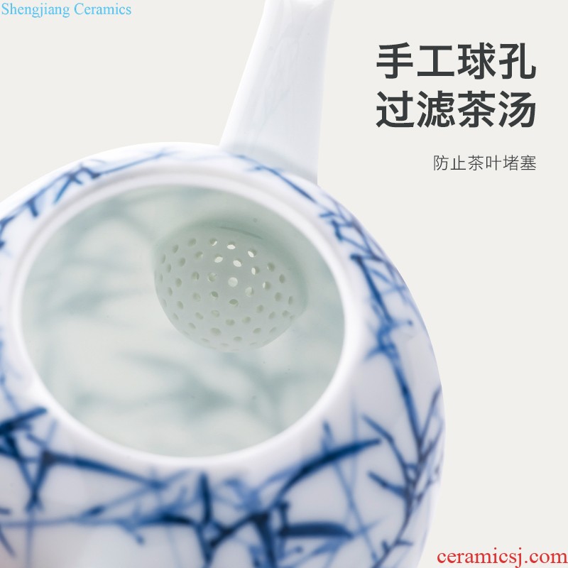 Get in the tea ceremony receive 6 gentleman ware jingdezhen ceramic kung fu tea tea Chinese tea table furnishing articles