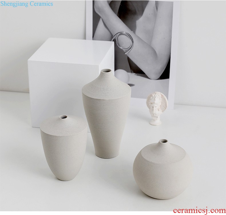 Ins contracted and contemporary ceramic vase Nordic creative mesa hydroponic vase furnishing articles furnishing articles flower arrangement sitting room adornment