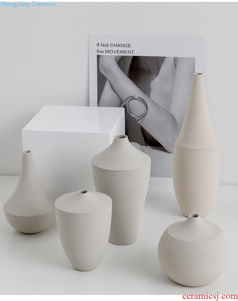 Ins contracted and contemporary ceramic vase Nordic creative mesa hydroponic vase furnishing articles furnishing articles flower arrangement sitting room adornment