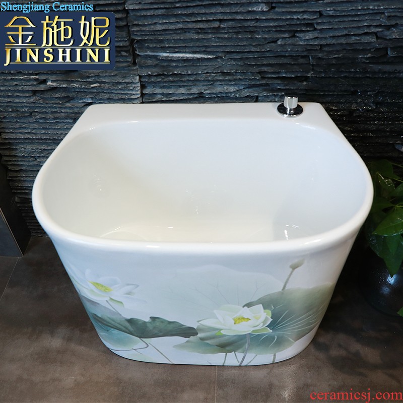 The stage basin circular jingdezhen ceramic lavabo household art modern European toilet lavatory basin