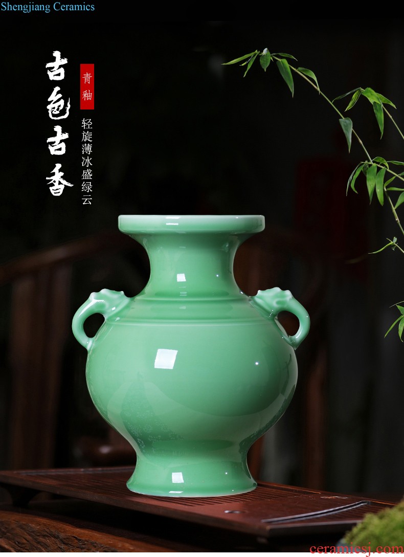 Jingdezhen ceramics vase hand-painted archaize large blue and white porcelain is the sitting room of Chinese style household adornment flower arranging furnishing articles