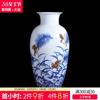 Jingdezhen ceramics Dong-ming li hand-painted enamel vase The peaceful village household act the role ofing is tasted handicraft furnishing articles