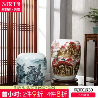 Jingdezhen ceramics Dong-ming li hand-painted enamel vase khe sanh smoke Home sitting room technology fashion furnishing articles