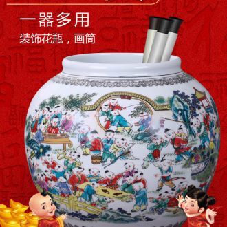 Jingdezhen ceramics vases, flower arranging modern Chinese style household furnishing articles crystal glaze handicraft sitting room wine accessories