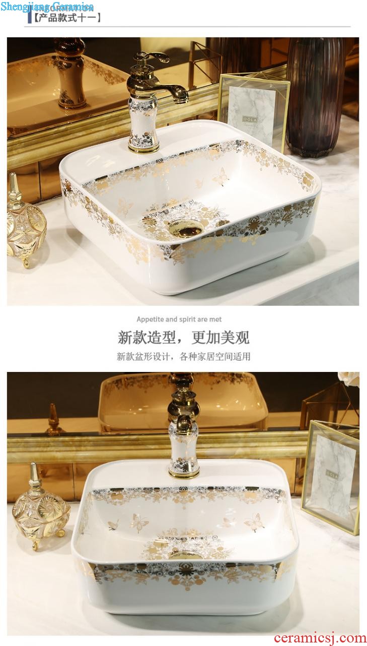 Wash basin lavatory ceramic art basin of continental waist drum toilet on the stage of the basin that wash a face wash basin ChiPan