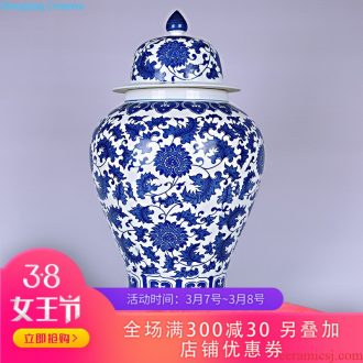 024 large. Jingdezhen ceramic creative arts and crafts Blue and white cheongsam furnishing articles Home decoration