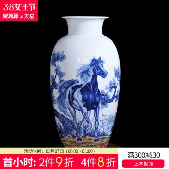 Jingdezhen ceramics masters hand-painted khe sanh late vase Chinese style household crafts sitting room adornment is placed