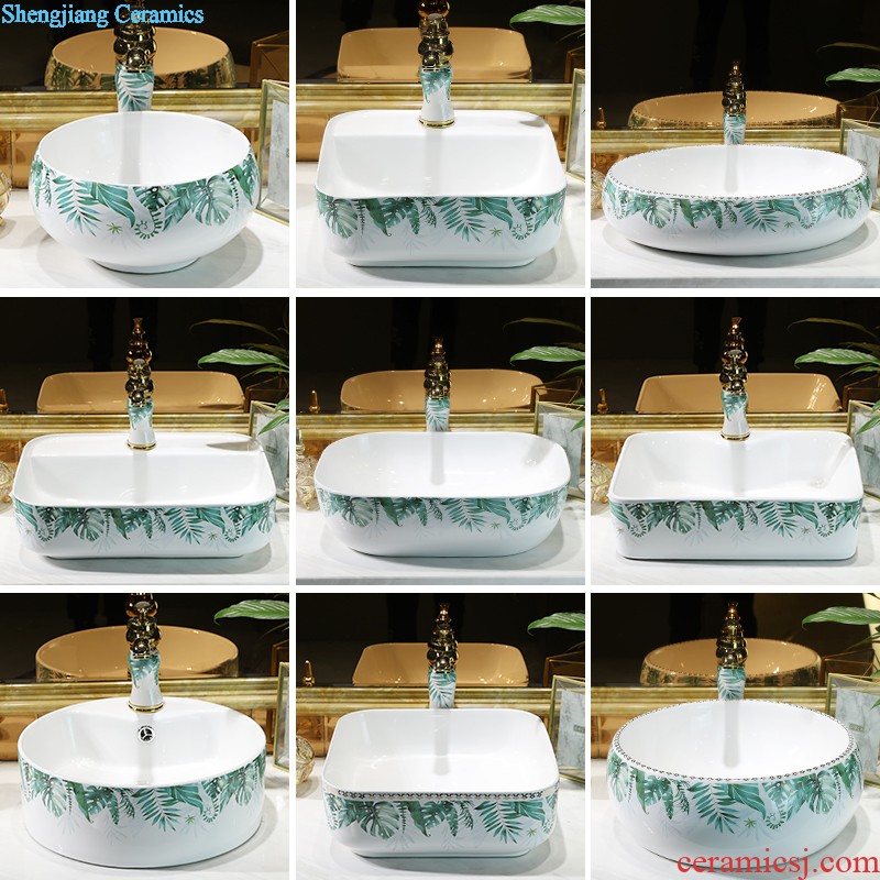 Jingdezhen square ceramic art basin stage basin of restoring ancient ways of household toilet lavabo ou wash basin