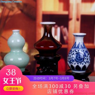 146 jingdezhen ceramic thin foetus ivory enamel Double hollow out the vase Household adornment handicraft furnishing articles