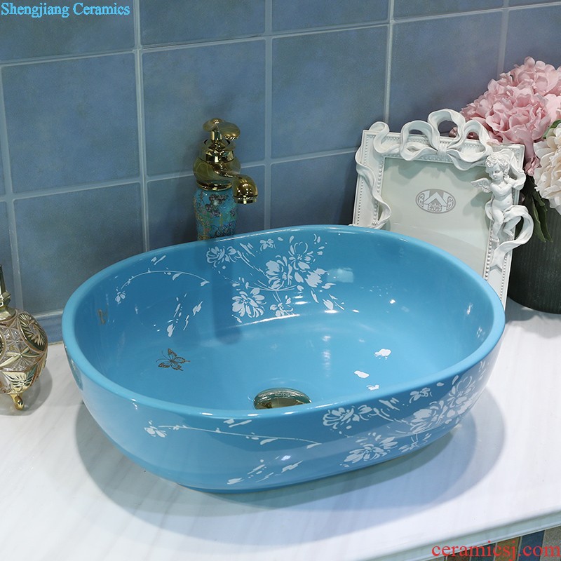 Stage basin to jingdezhen european-style lavabo household creative ceramic art contracted basin basin sinks