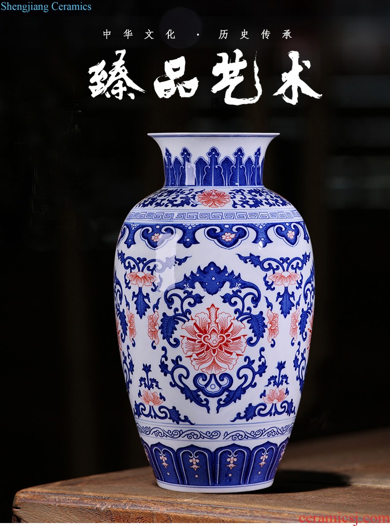 Jingdezhen ceramics vase hand-painted flower arranging mei bottles of new Chinese style household furnishing articles sitting room adornment ornament porcelain