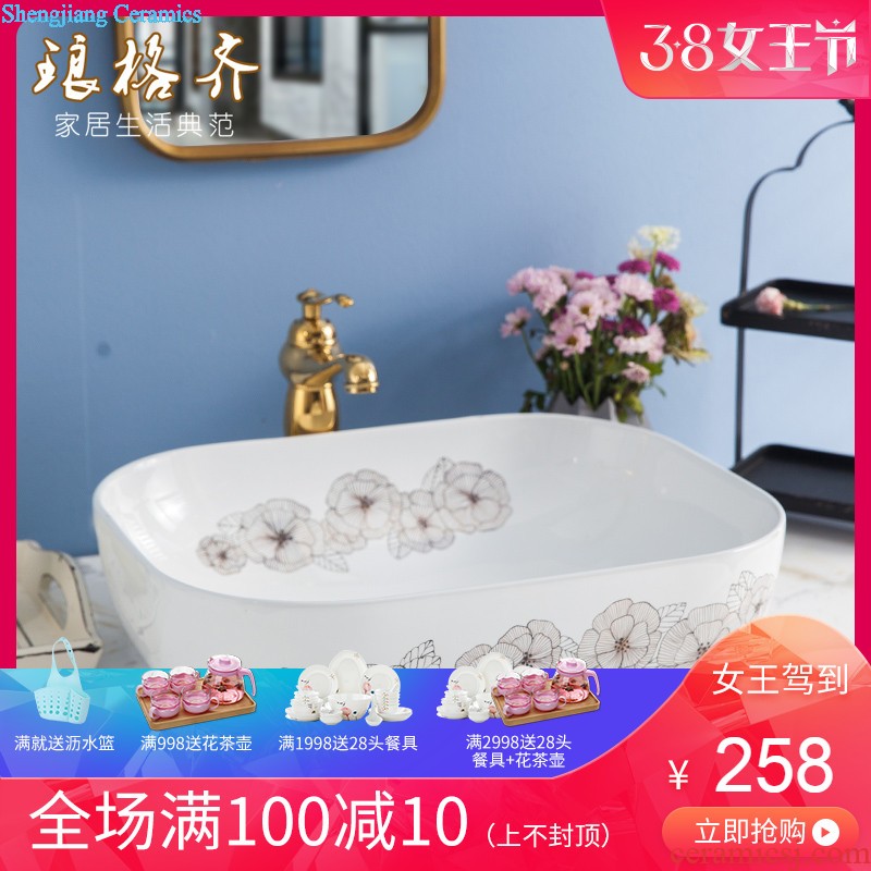 Koh larn, qi stage basin ceramic lavabo lavatory toilet round basin of the basin that wash a face art basin