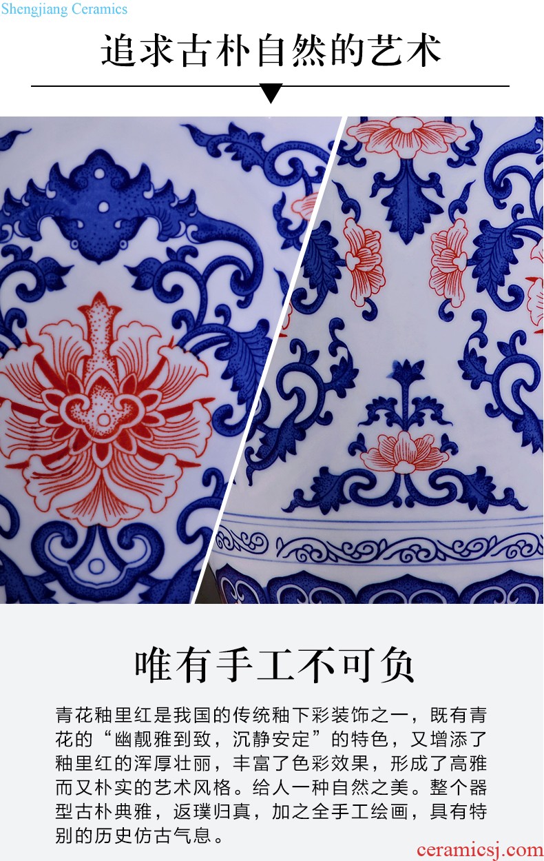 Jingdezhen ceramics vase hand-painted flower arranging mei bottles of new Chinese style household furnishing articles sitting room adornment ornament porcelain