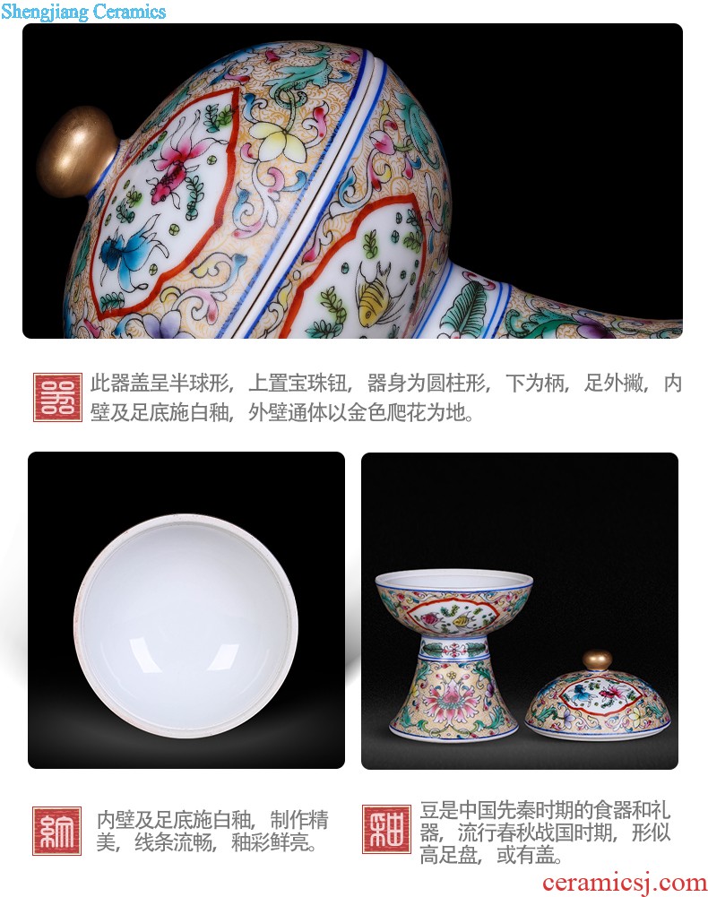 Jingdezhen ceramics hand-painted vases, flower arranging Chinese style household adornment rich ancient frame sitting room place a wedding gift