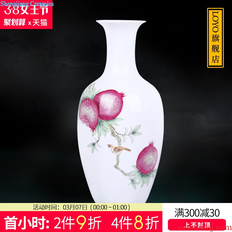 Jingdezhen ceramics Hand draw branches appeal vases, flower arranging furnishing articles handicraft sitting room of Chinese style household decoration