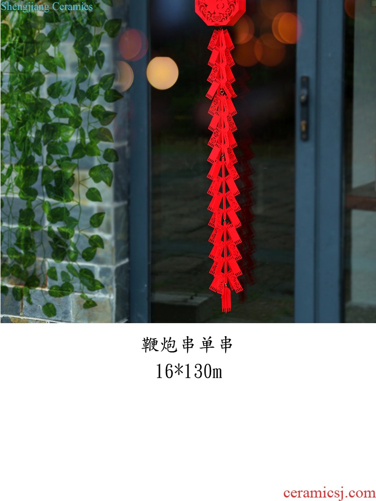 New Year lantern pendant everyone spring word mall indoor red lanterns hang small Lantern Festival lantern decorations