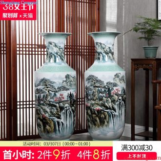 Jingdezhen porcelain vase Archaize colored enamel fish bottle vases, flower receptacle modern living room of Chinese style household furnishing articles