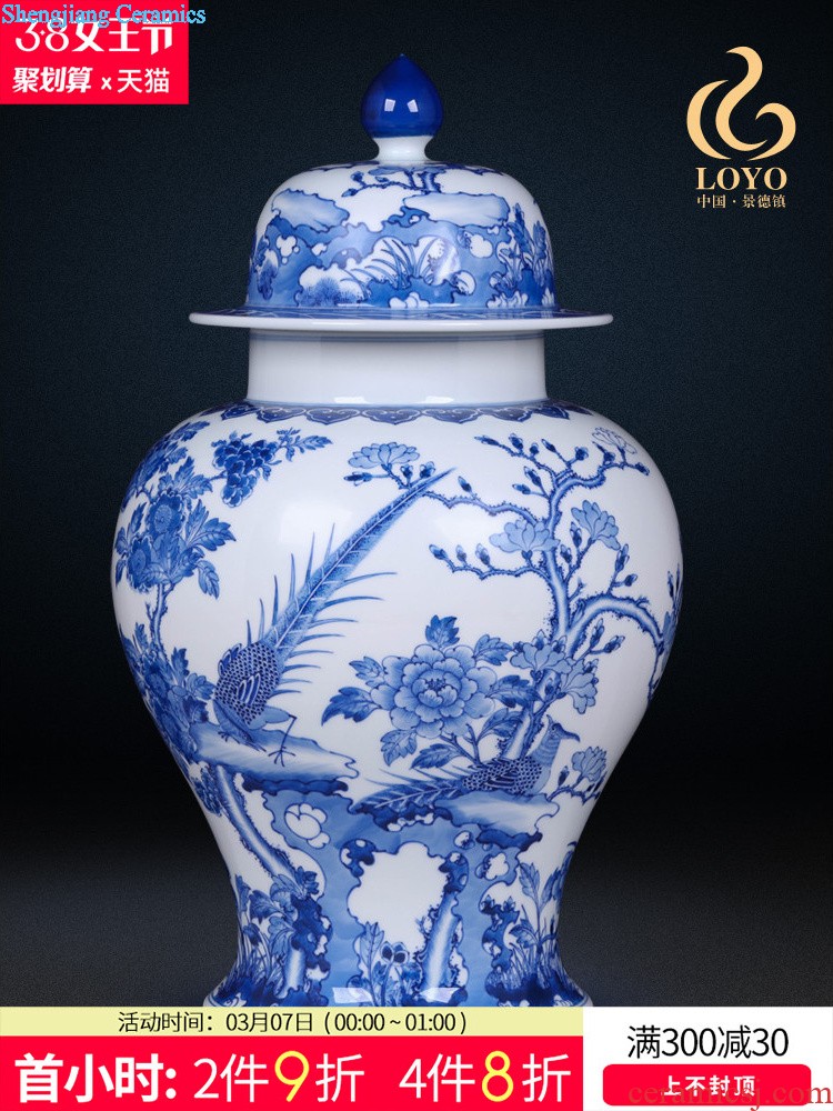 Jingdezhen ceramics furnishing articles imitation qing qianlong pastel colour like ear 18 arhats statue of vase household ornaments