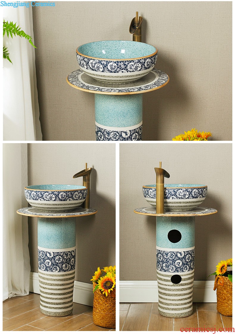 Koh larn restoring ancient ways, qi ceramic column basin one floor balcony column type lavatory toilet lavabo