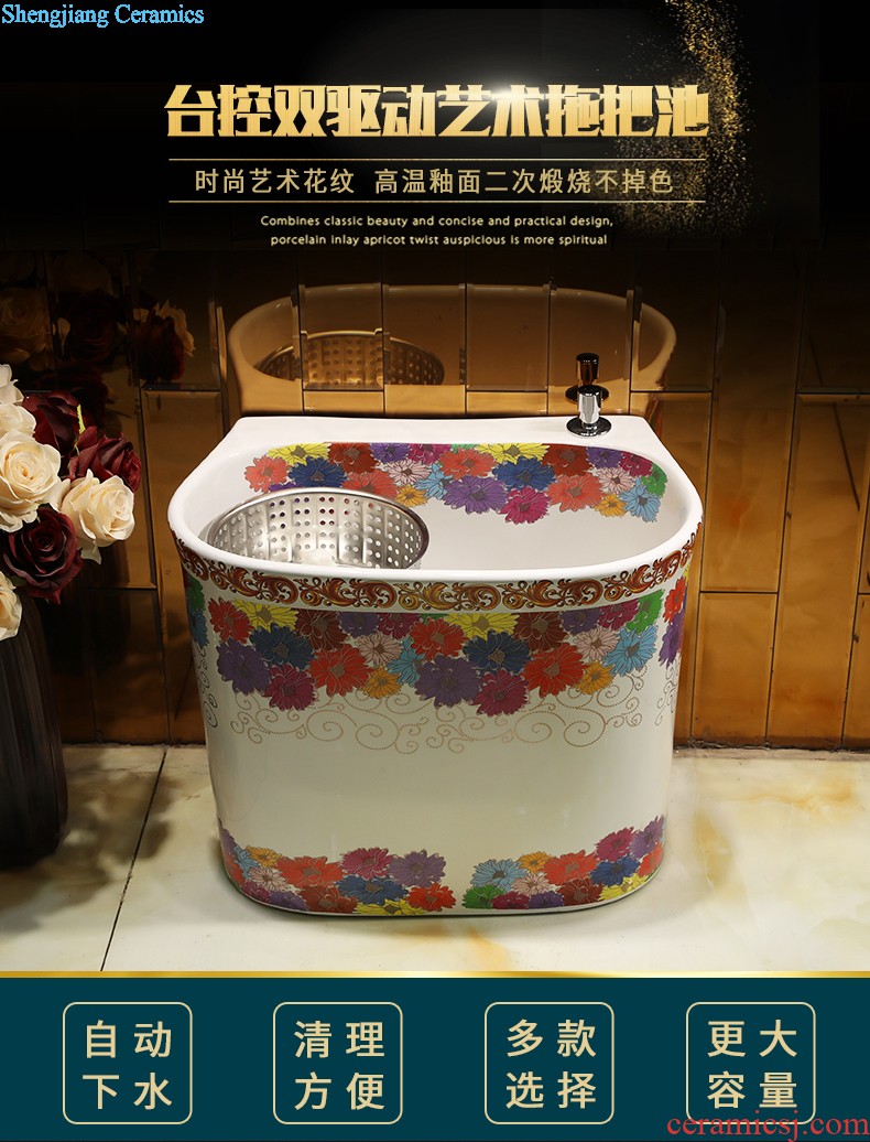 On the ceramic bowl square European art basin sink basin bathroom sinks counters are contracted household