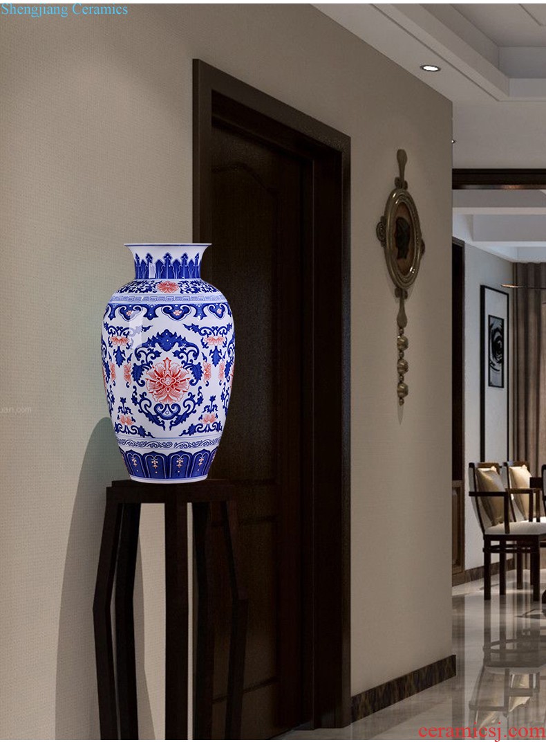 Jingdezhen ceramics vase hand-painted flower arranging mei bottles of new Chinese style household furnishing articles sitting room adornment ornament porcelain