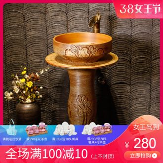 Pillar basin sink vertical integrated basin balcony ceramic basin of pillar type lavatory floor toilet column