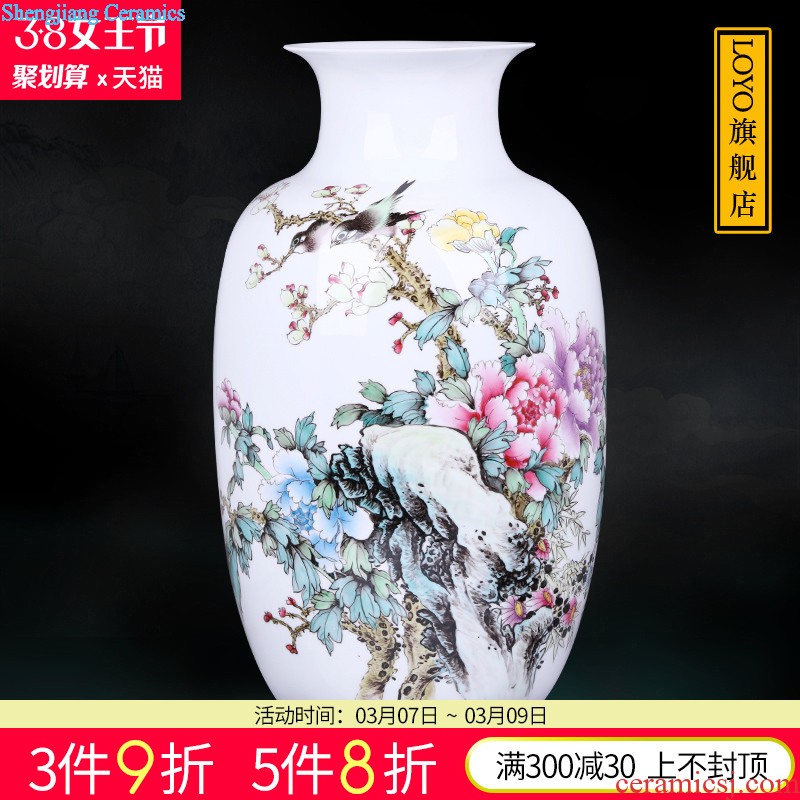 Jingdezhen ceramic antique hand-painted storage of blue and white porcelain jar jar Home sitting room adornment handicraft furnishing articles