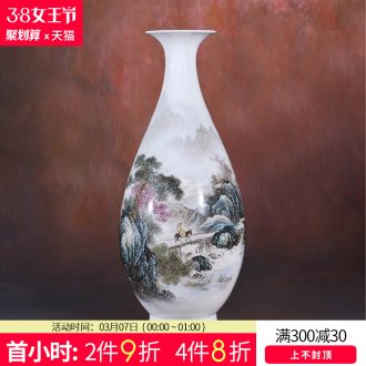 Jingdezhen ceramics Dong-ming li pastel vases, flower receptacle Khe sanh leisure Home sitting room handicraft furnishing articles